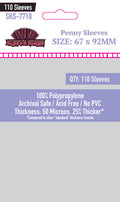 Penny Card Game Card Sleeves (67x92mm) - 110 Pack, 50 Microns, SKS-7710