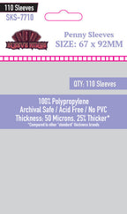 Penny Card Game Card Sleeves (67x92mm) - 110 Pack, 50 Microns, SKS-7710