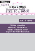 Medium Square Card Sleeves (80x80mm) 110 Pack, 60 Micron, SKS-8815