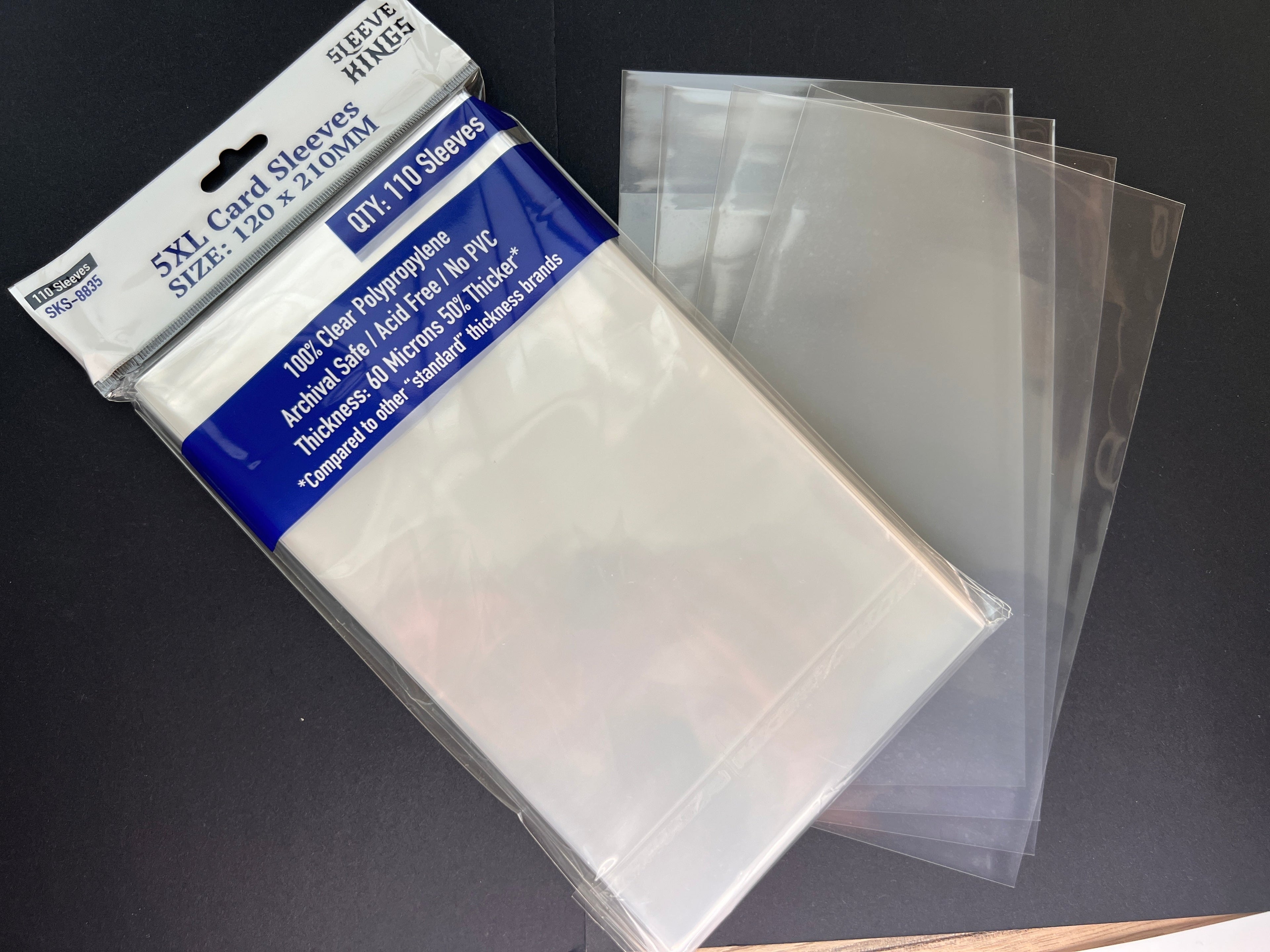 5XL Game Card Sleeves (120x210mm) 110 Pack, 60 Micron, SKS-8835