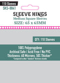 Medium Square Card Sleeves (65x65mm) 110 Pack, 60 Microns, SKS-8841