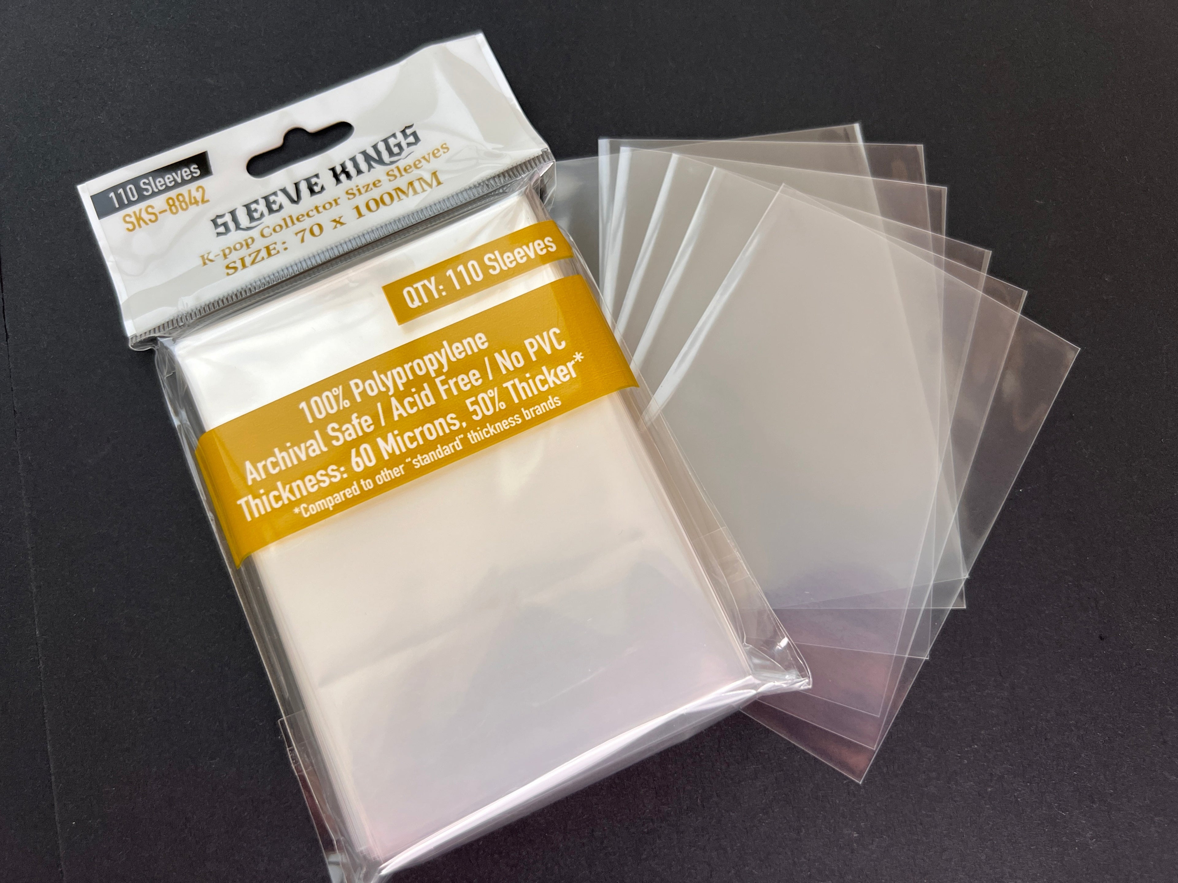 "Kpop" Collector Size Card Sleeve (70x100mm) 110 Pack, 60 Micron, SKS-8842