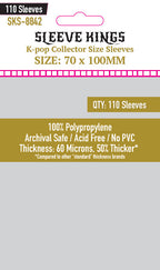 "Kpop" Collector Size Card Sleeve (70x100mm) 110 Pack, 60 Micron, SKS-8842