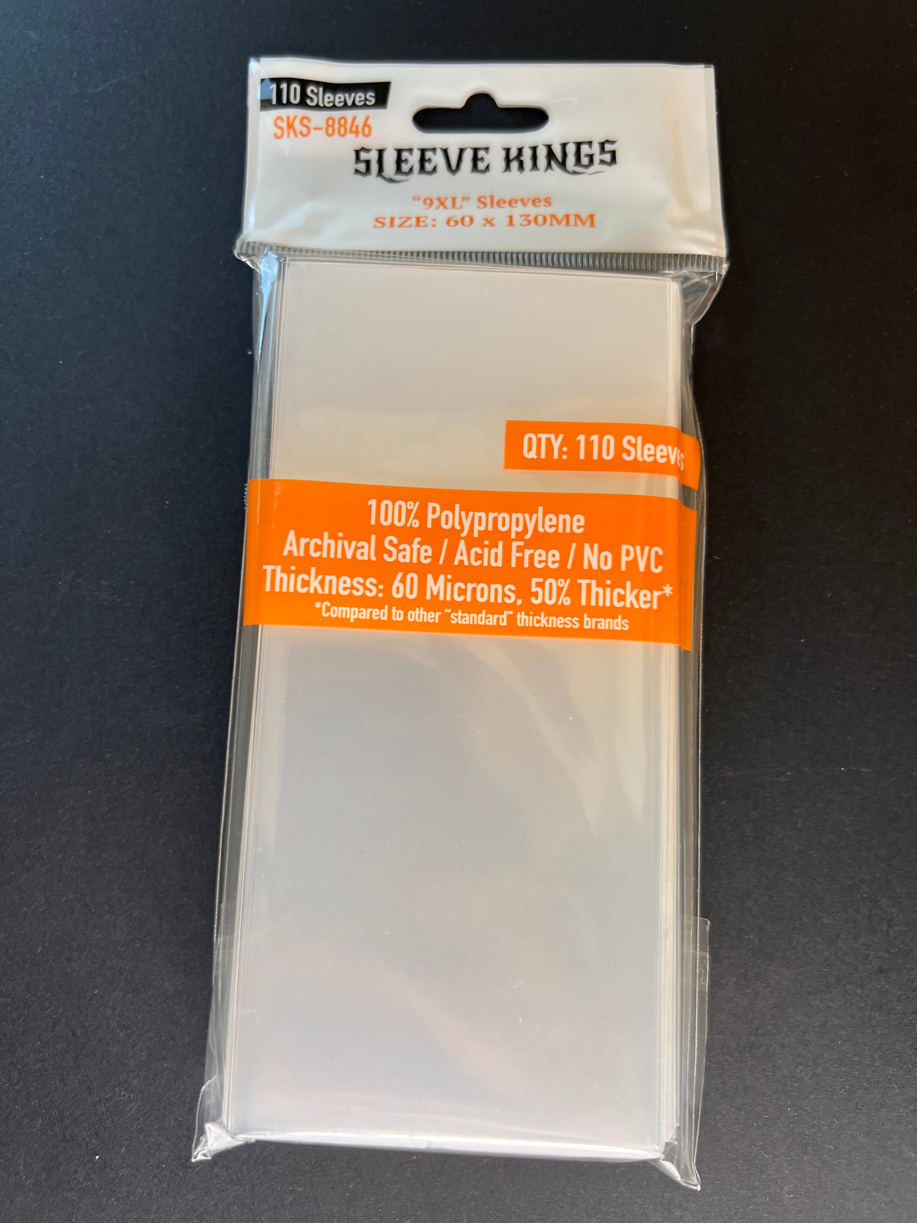 9XL Game Card Sleeves (60x130mm) 110 Pack, 60 Microns, SKS-8846