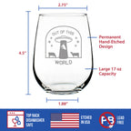 Out of This World - 17 Ounce Stemless Wine Glass