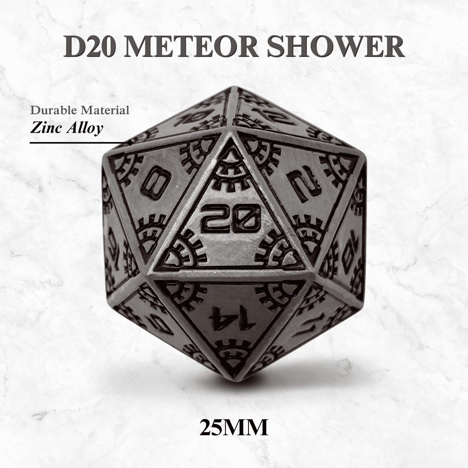 Space Dice Meteor Runestones™ - 25mm D20 - Meteor Shower - 