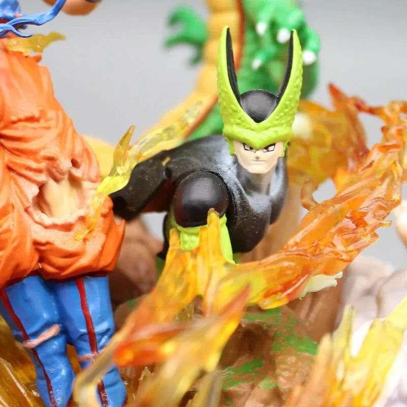 SS Goku Frieza Cell Buu Figurines, Dragon Ball Z Anime Collectible Figures 9 in