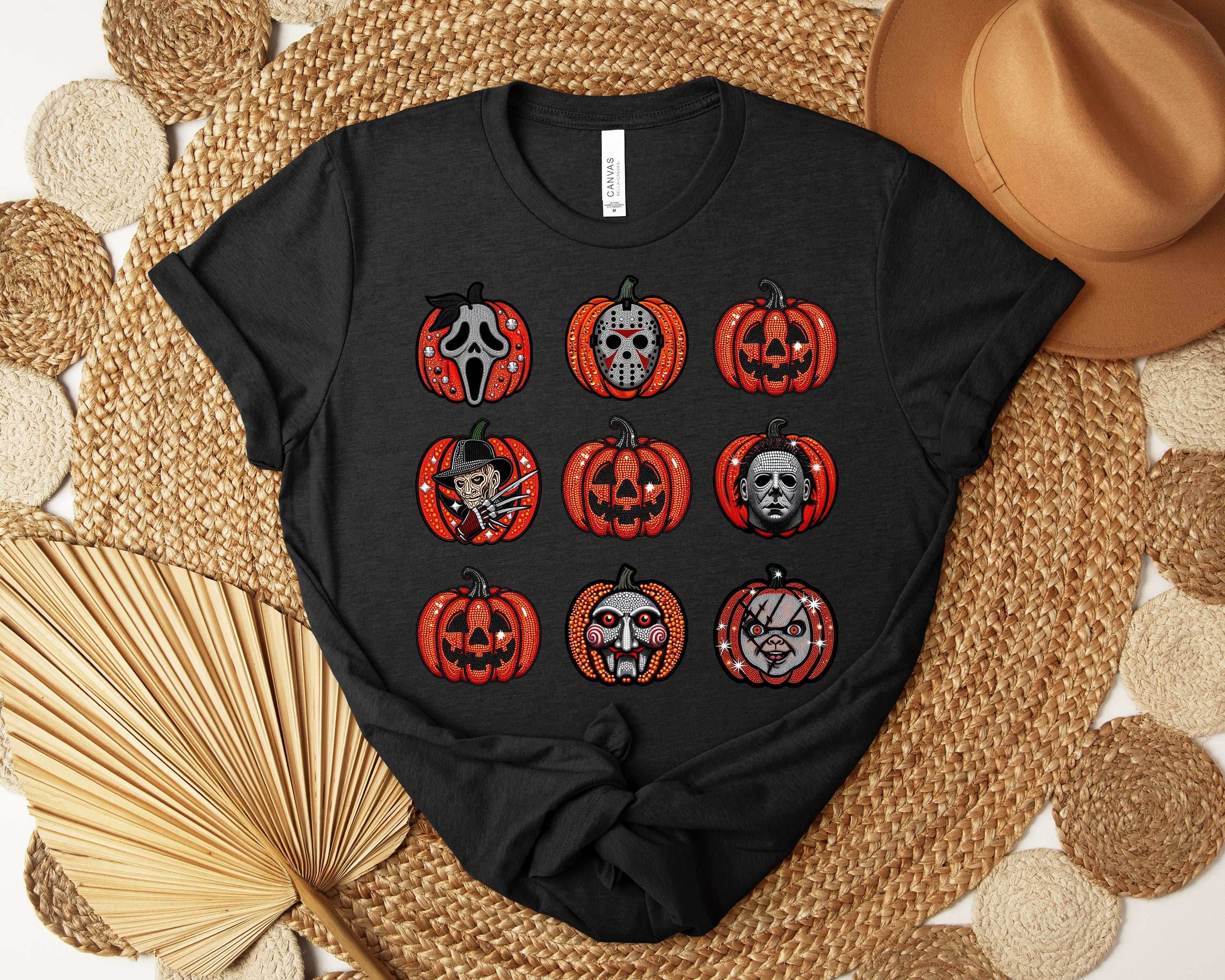 Horror Pumpkins Graphic Tee - S