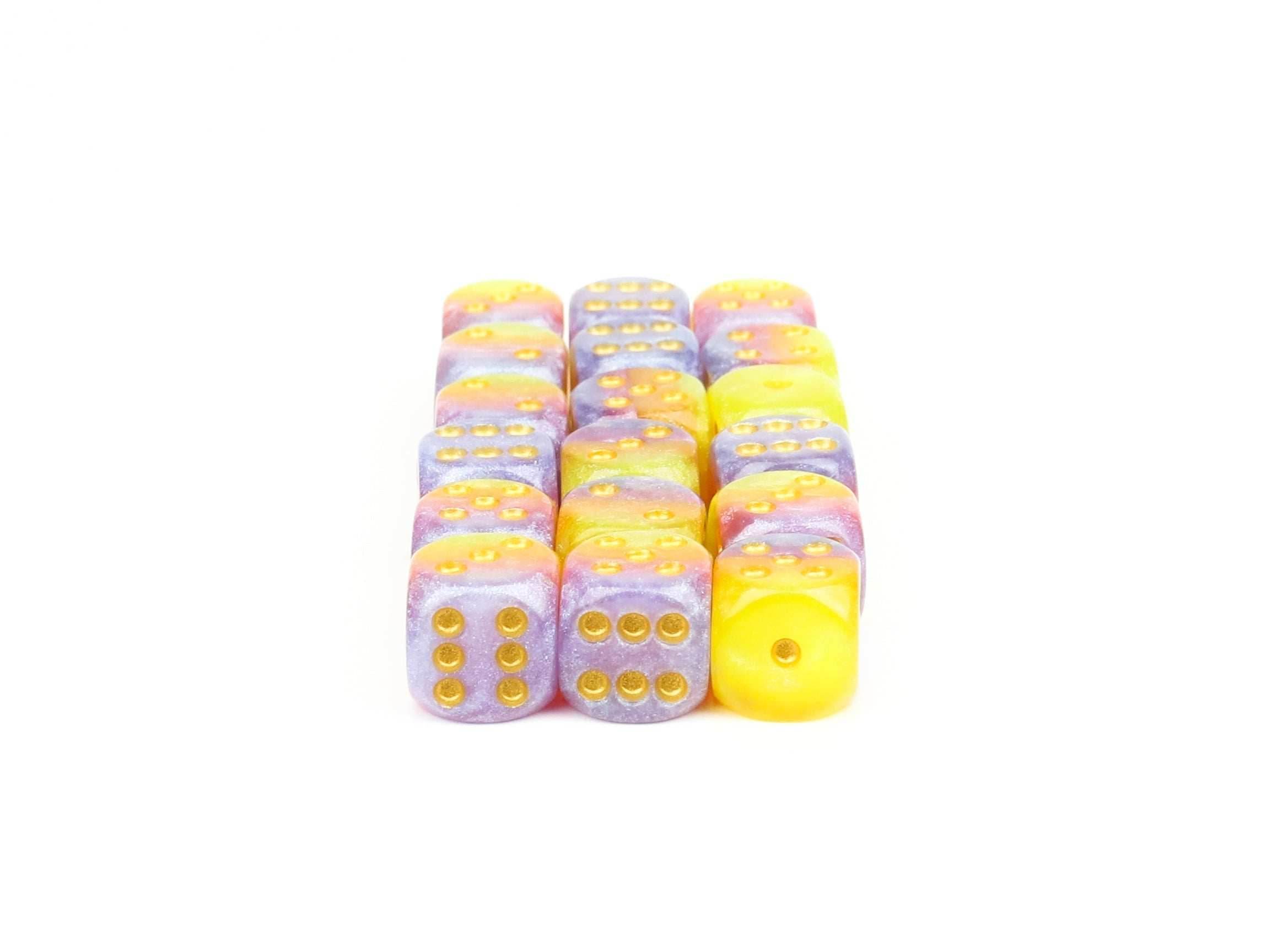 12mm Tahitian Sunset d6 Dice Set - 