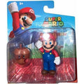 SUPER MARIO Action Figure 2.5 Inch Racoon Mario with Super Leaf Accessory Collectible Toy - Role-Players