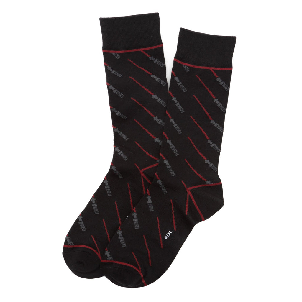 Star Wars LIGHTSABER Battle Dress Socks and Darth Vader Lapel Pin Gift Set