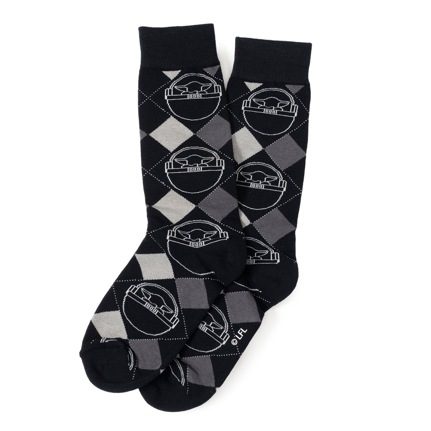 Star Wars Mandalorian 3-Pack Dress Sock and Mythosaur Lapel Pin Gift Set