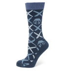 Star Wars Mandalorian Navy Checkered Dress Socks and Lapel Pin Gift Set