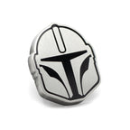 Star Wars Mandalorian Navy Checkered Dress Socks and Lapel Pin Gift Set