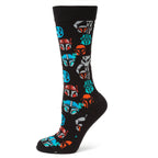 Star Wars Mandalorian and Mythosaur Multicolored Navy Dress Socks and Lapel Pin Gift Set