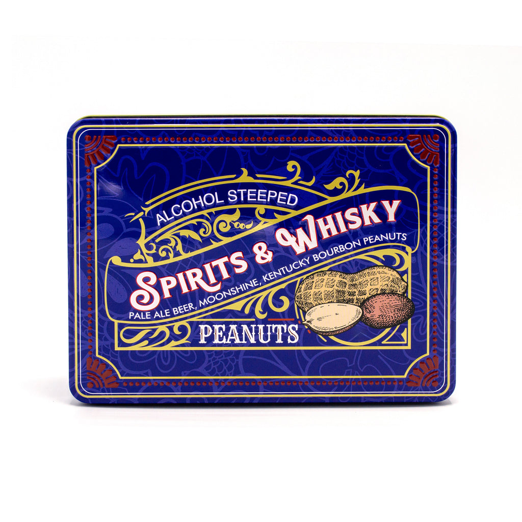 Spirits & Whisky Peanuts Men's Gift Tin – 3 Gourmet Flavors | Moonshine, Pale Ale & Bourbon Peanuts