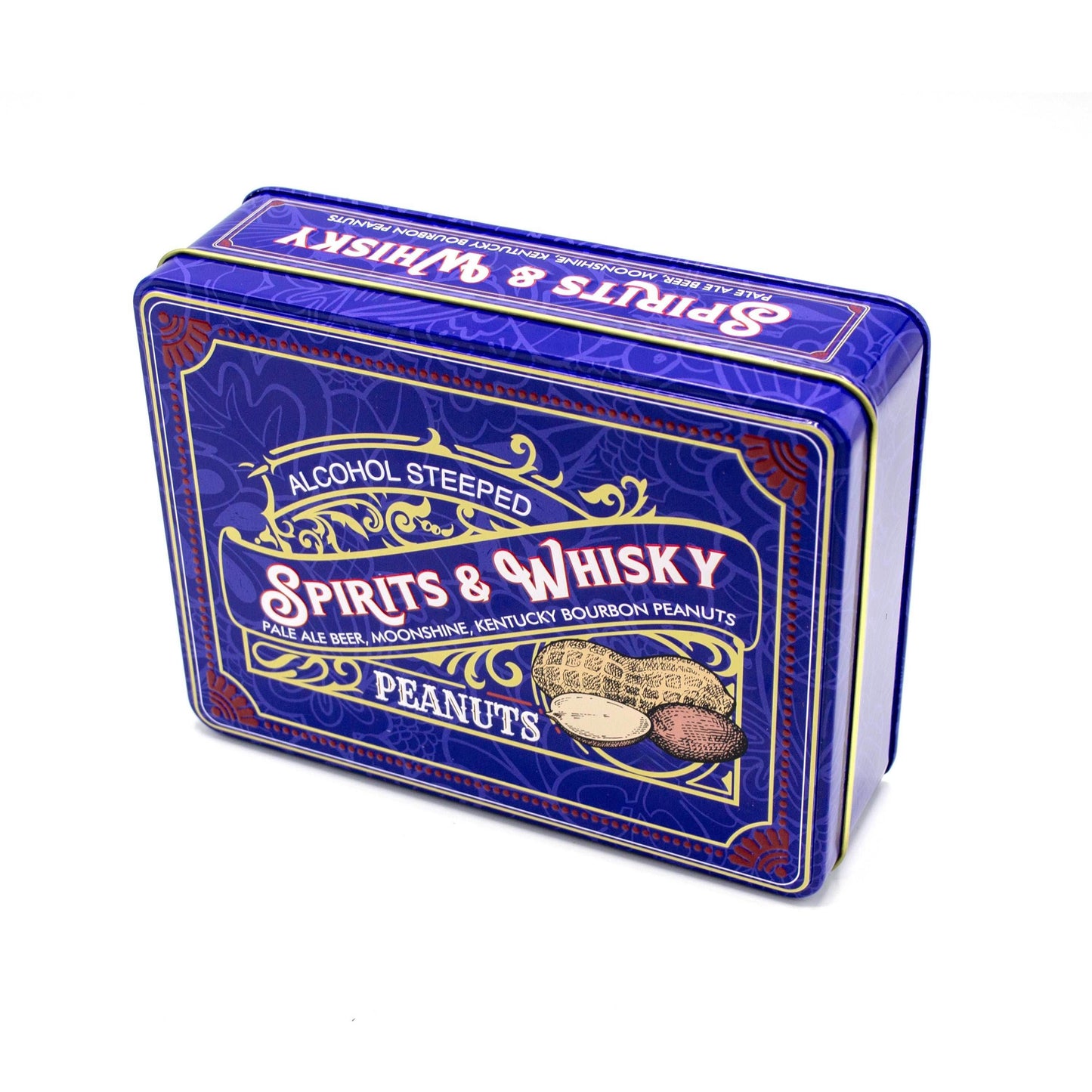 Spirits & Whisky Peanuts Men's Gift Tin – 3 Gourmet Flavors | Moonshine, Pale Ale & Bourbon Peanuts - 