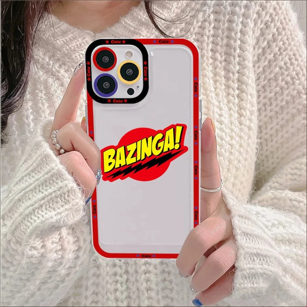 Bazinga The Big Bang Theory tv show Phone Case For iPhone 11 12 13 14 Mini Pro Max XR X XS TPU Case For 8 7 6 Plus SE 2020