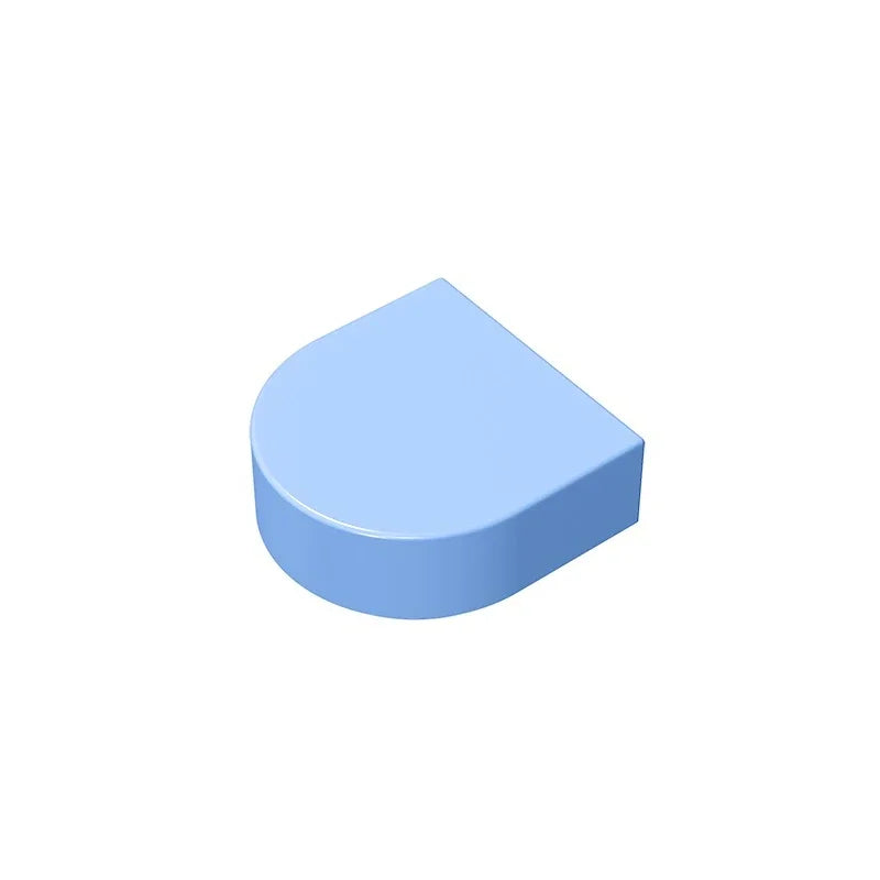 Gobricks Tile Round 1 x 1 Half Circle Extended | Compatible Brick Building Block