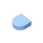 Gobricks Tile Round 1 x 1 Half Circle Extended | Compatible Brick Building Block