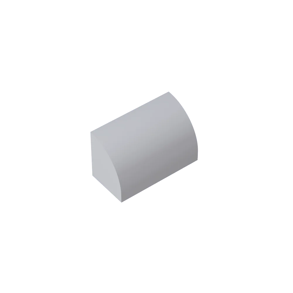 Gobricks GDS-M063 Curved Brick 1 x 2 x 1 No Studs | Compatible Building Block