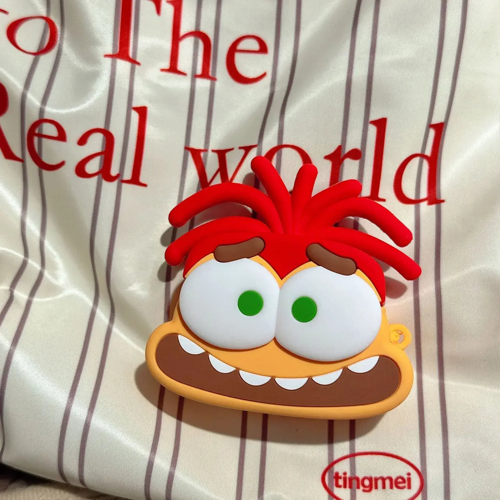 Inside Out 3D Cartoon Protective Earphone Silicone Cover For Airpods 4 Case 2024/Airpod 4 Case For Kids Girls Boys Women