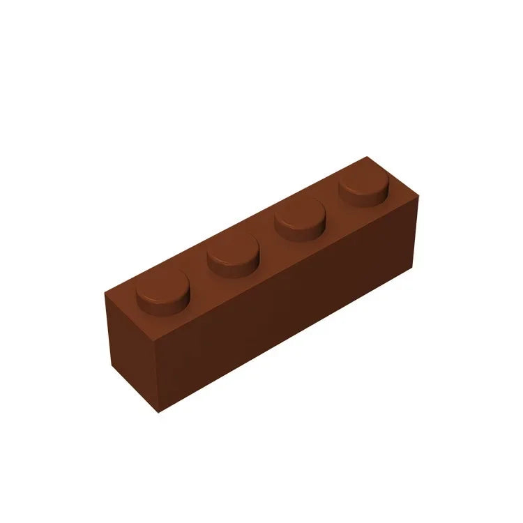 Gobricks GDS-534 Brick 1 x 4 without Bottom Tubes | Compatible Building Block Set