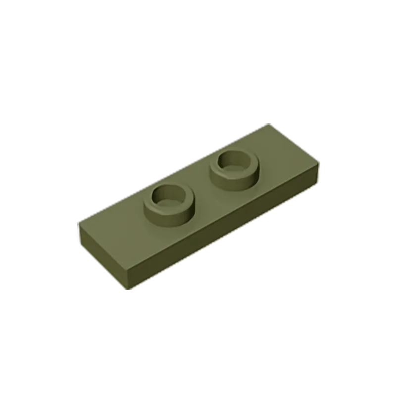 Gobricks GDS-1504 Plate, Modified 1 x 3 with 2 Studs (Double Jumper) | Compatible Building Block Piece