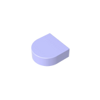 Gobricks Tile Round 1 x 1 Half Circle Extended | Compatible Brick Building Block