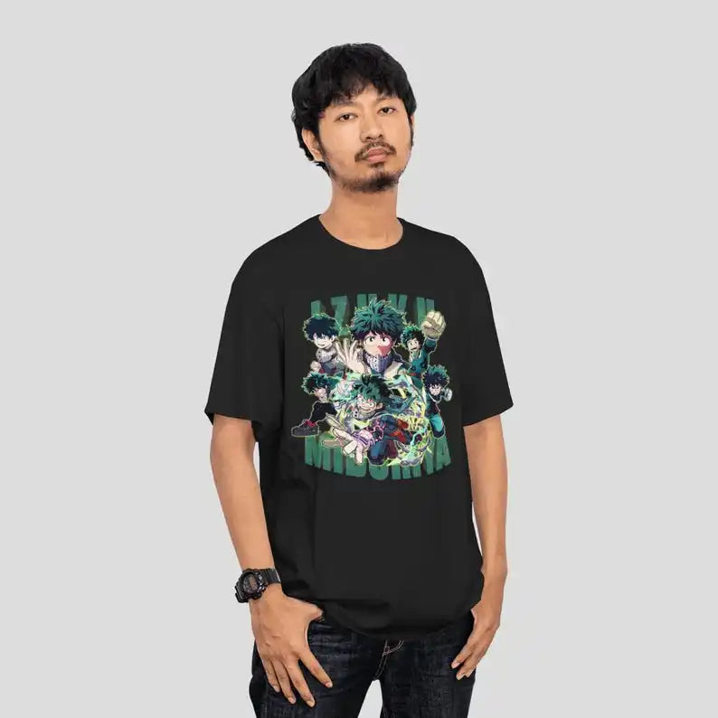 Midoriya Izuku T-Shirt: Fire Style Japanese Manga Tee