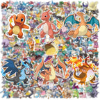 300Pcs Pokemon Cute Pikachu Stickers Charizard Album Pokédex DIY Laptop Car Luggage Kawaii Waterproof Anime Sticker Toy