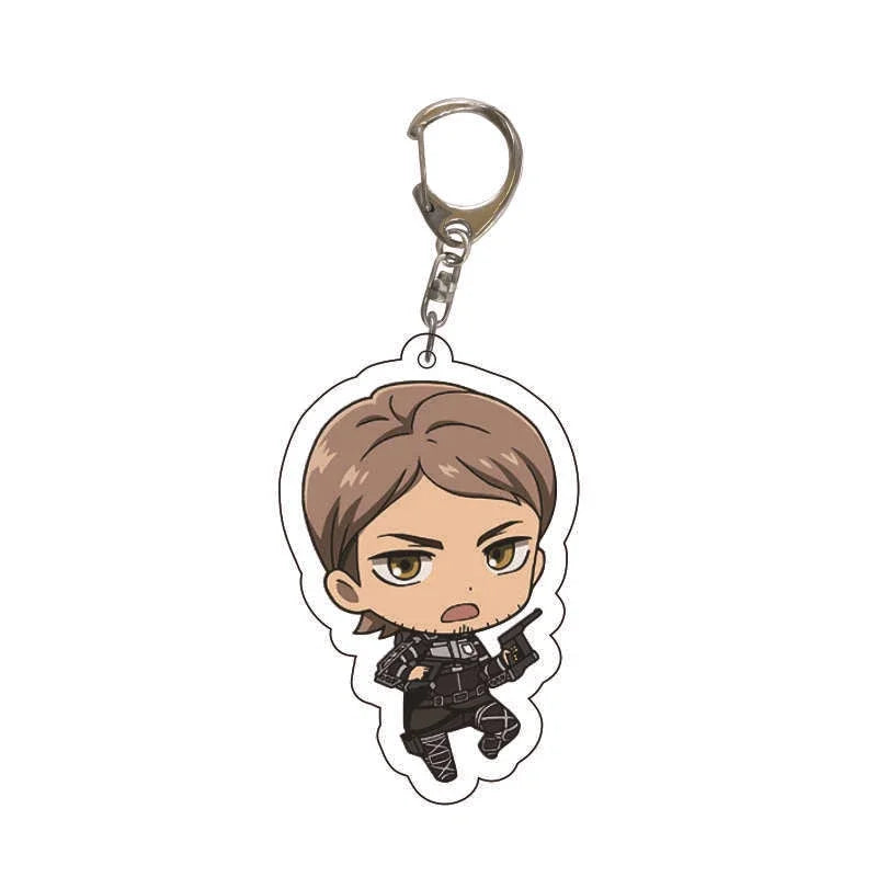 Anime Keychain Cute Cartoon Keychain Car Accessories for Men Bag Pendant Shingeki No Kyojin Friend Gifts Jewelry