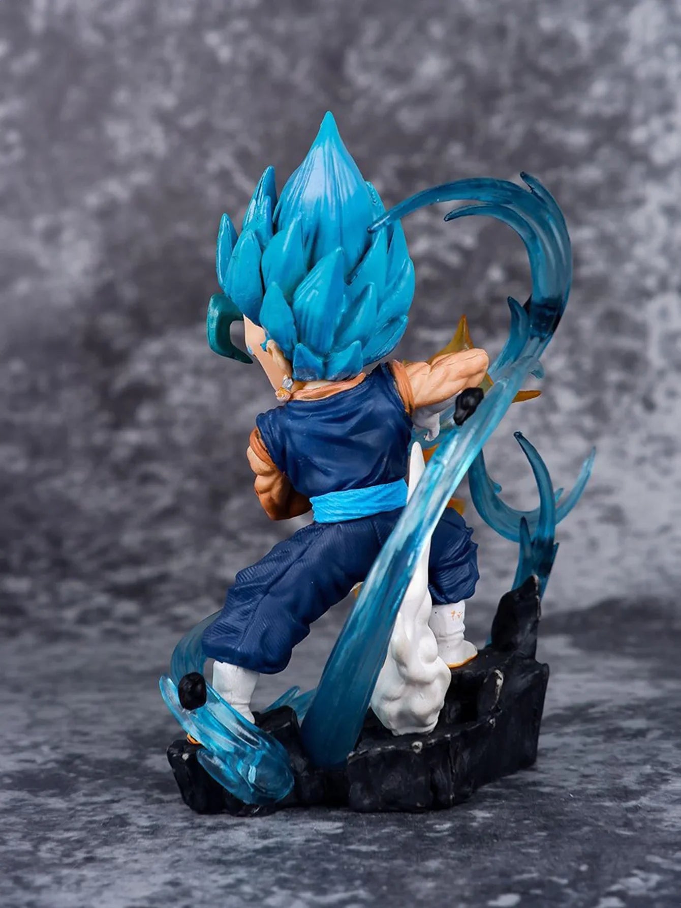 Vegito Super Saiyan Blue Chibi Action Figure, Dragon Ball Z Mini Kawaii Anime Figurines PVC Statue 10 CM