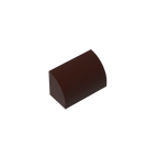 Gobricks GDS-M063 Curved Brick 1 x 2 x 1 No Studs | Compatible Building Block
