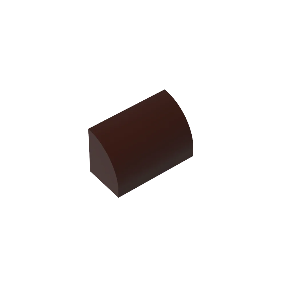 Gobricks GDS-M063 Curved Brick 1 x 2 x 1 No Studs | Compatible Building Block