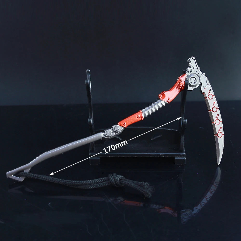 17cm Dead Man's Curve Sickle Keychain APEX Legends Heirloom Revenant Game Peripherals Metal Sword Uncut Blade Weapon Model Gifts