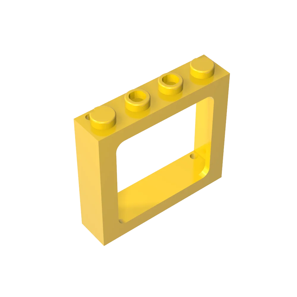 Gobricks Window 1 x 4 x 3 Train with Shutter Holes and Solid Studs on Ends | Compatible Building Block