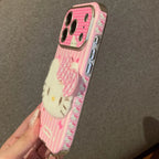 Large Window Texture Hello Kitty Phone Case For iPhone