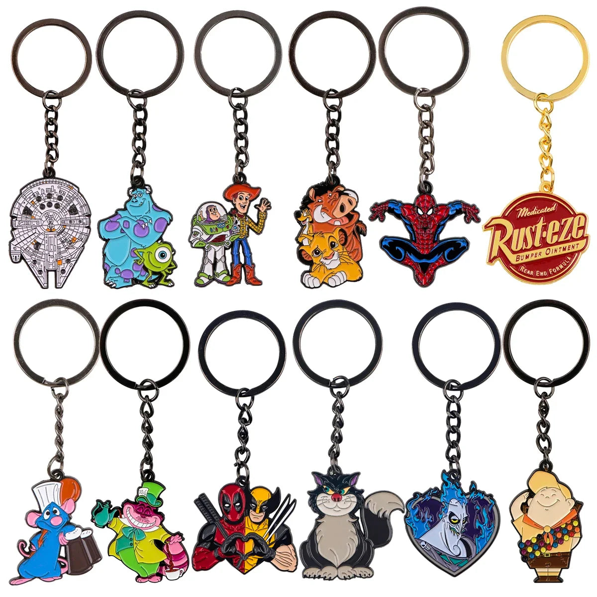 Vintage Motorcycle Keychain | Cartoon Metal Keyring for Backpack