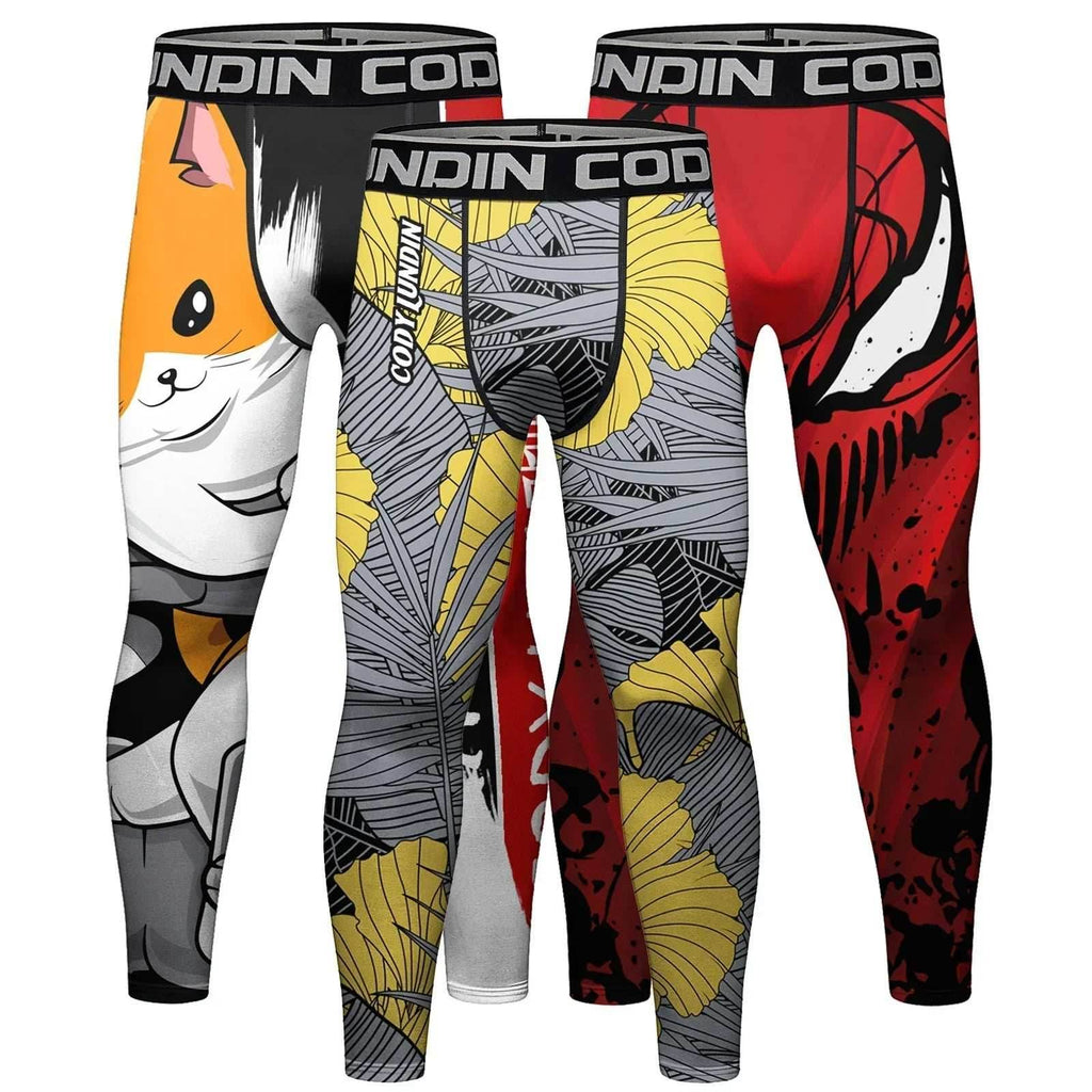 Men's Compression Running Tights - Jui Jit Su / Medium