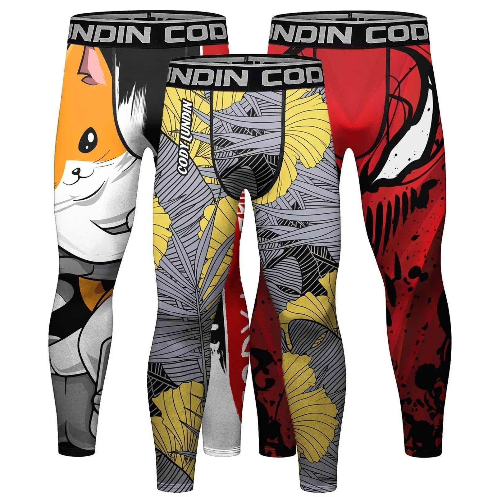 Men's Compression Running Tights - Jui Jit Su / Medium