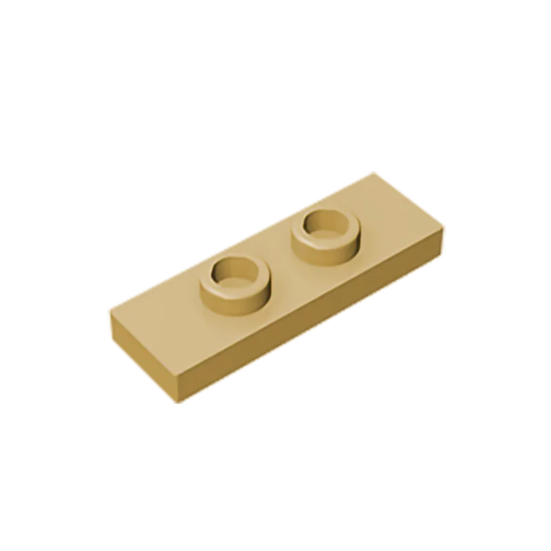 Gobricks GDS-1504 Plate, Modified 1 x 3 with 2 Studs (Double Jumper) | Compatible Building Block Piece