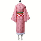 Nezuko Kamado Cosplay Costume: Adult Demon Slayer Kimono Set