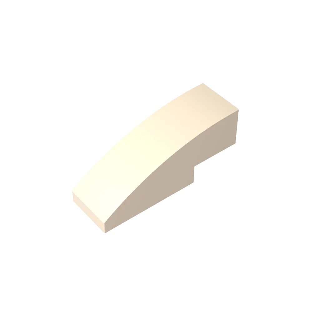 Gobricks GDS-657 Slope, Curved 3 x 1 | Compatible Building Block for Creative Construction