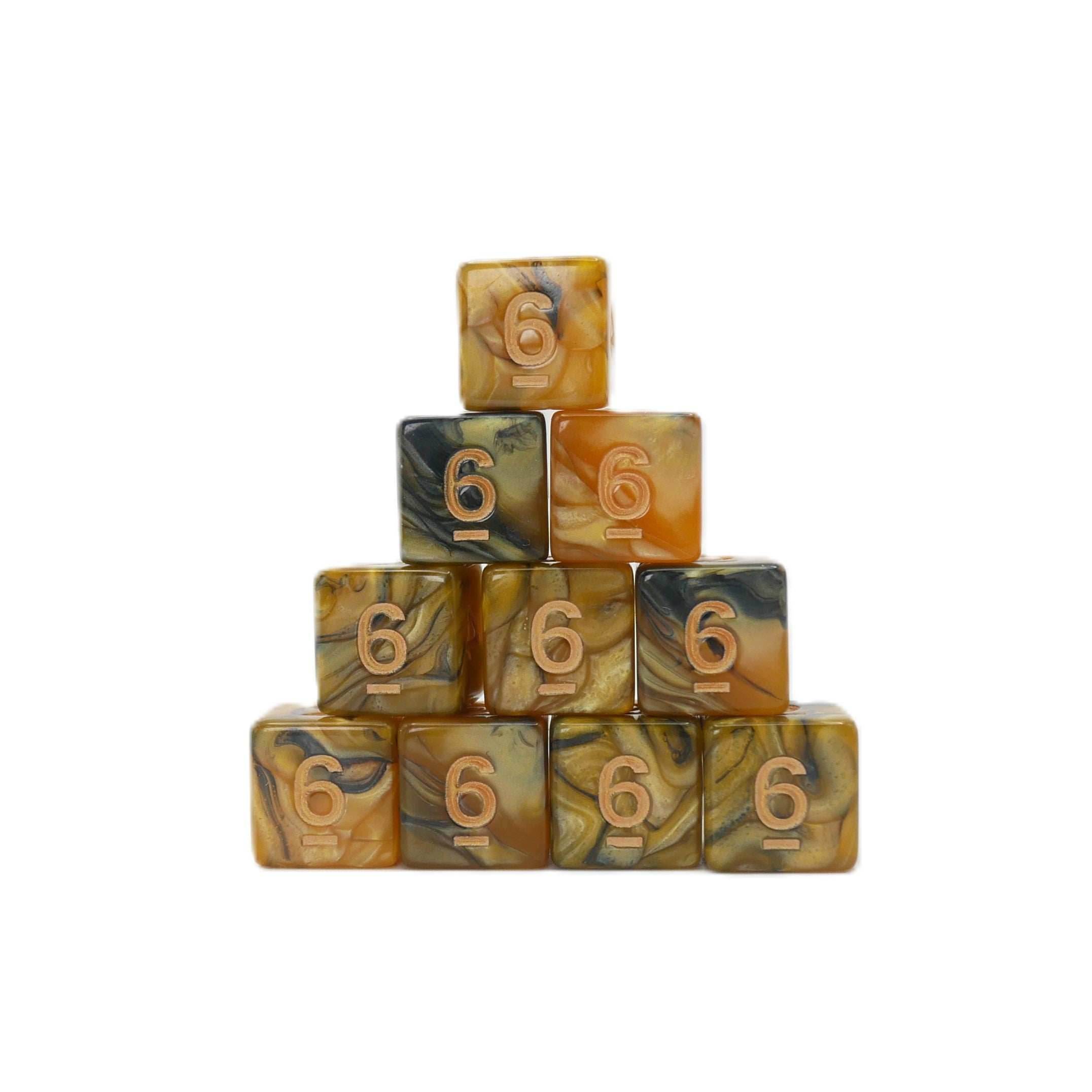 Saharan Sands 10d6 - DnD Dice Set | Acrylic RPG Gaming Dice - 