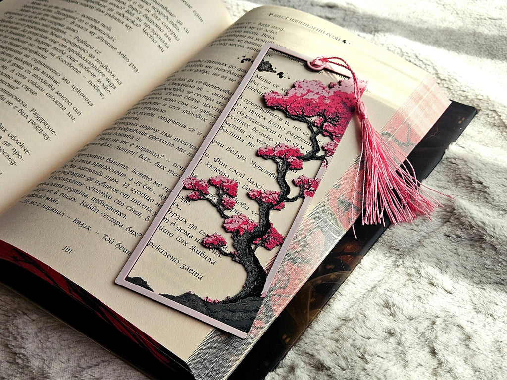 Sakura Samurai Framed Bookmark – Cherry Blossom Samurai Bookmark