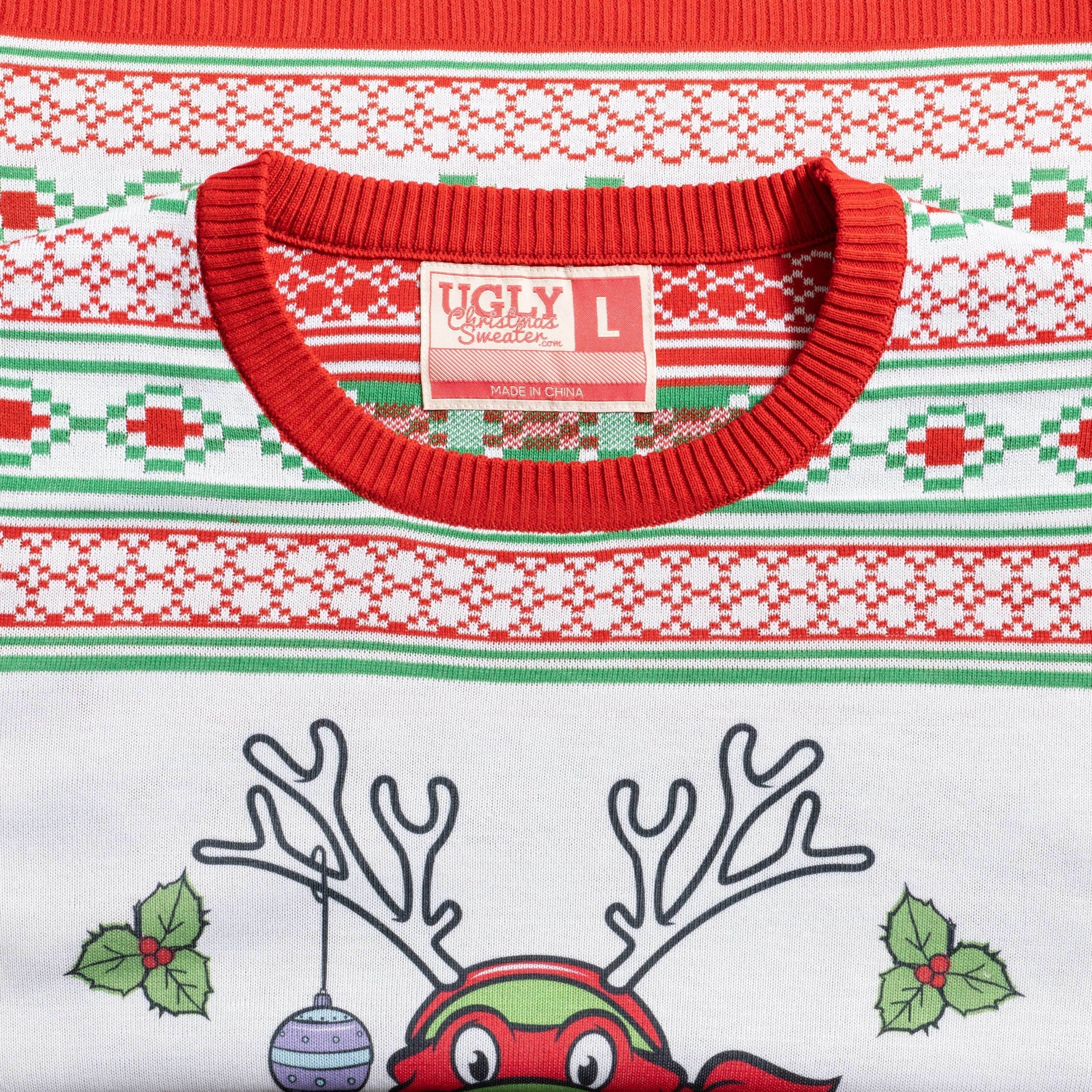 Raphael Reindeer TMNT Christmas Sweater - XS