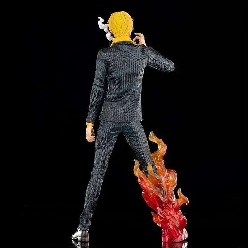 Sanji Vinsmoke One Piece Anime Figure, One Piece Strawhat Pirates Figurines Diable Jambe Black Foot 11 in