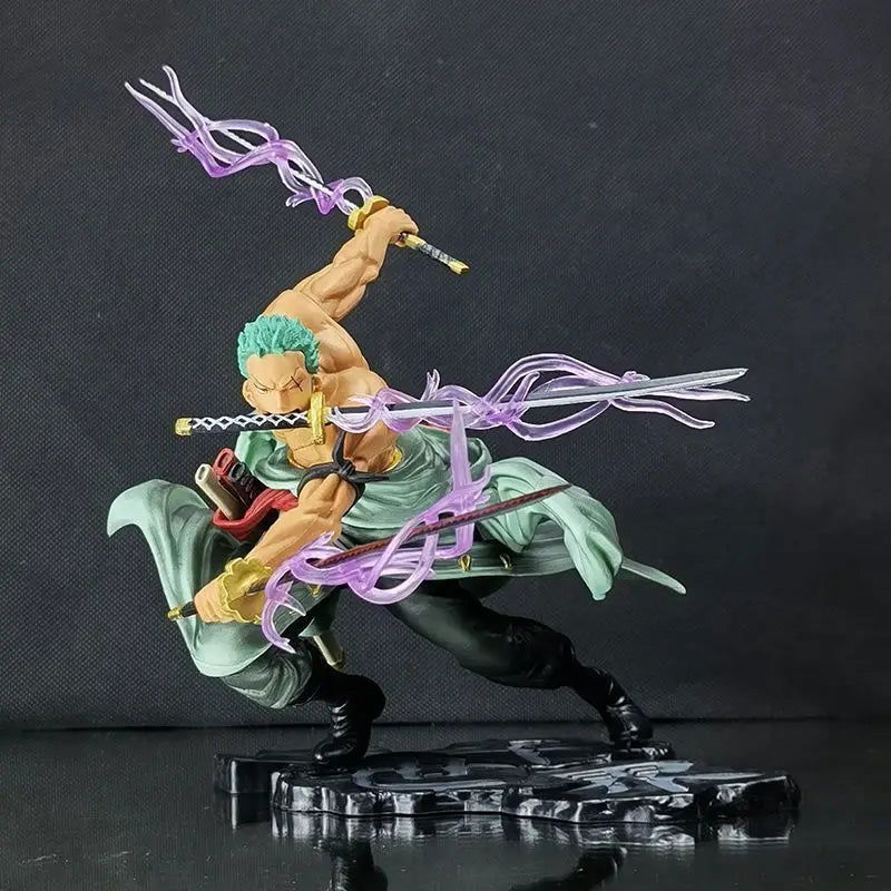 Santoryu Ogi Zoro Figure, King of Hell One Piece Anime Figurines Wano Onigashima