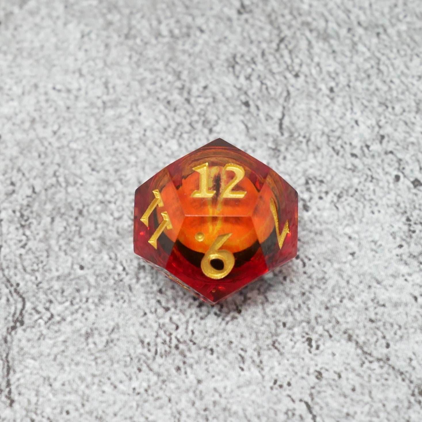 Sauron's Eye | 7 Piece Moving Eye DnD Dice Set | Acrylic RPG Gaming Dice - 